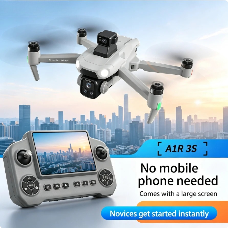 Fpv Brushless Rc Drone 4K - Drone Lipat A1R3S GPS Asli dengan