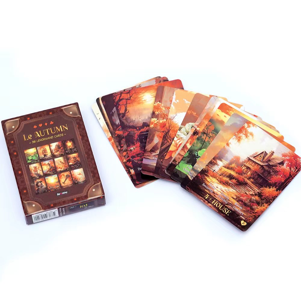 Tarot Cards Deck With Guidebook - Kartu Tarot Lenormand Koleksi Musim Gugur