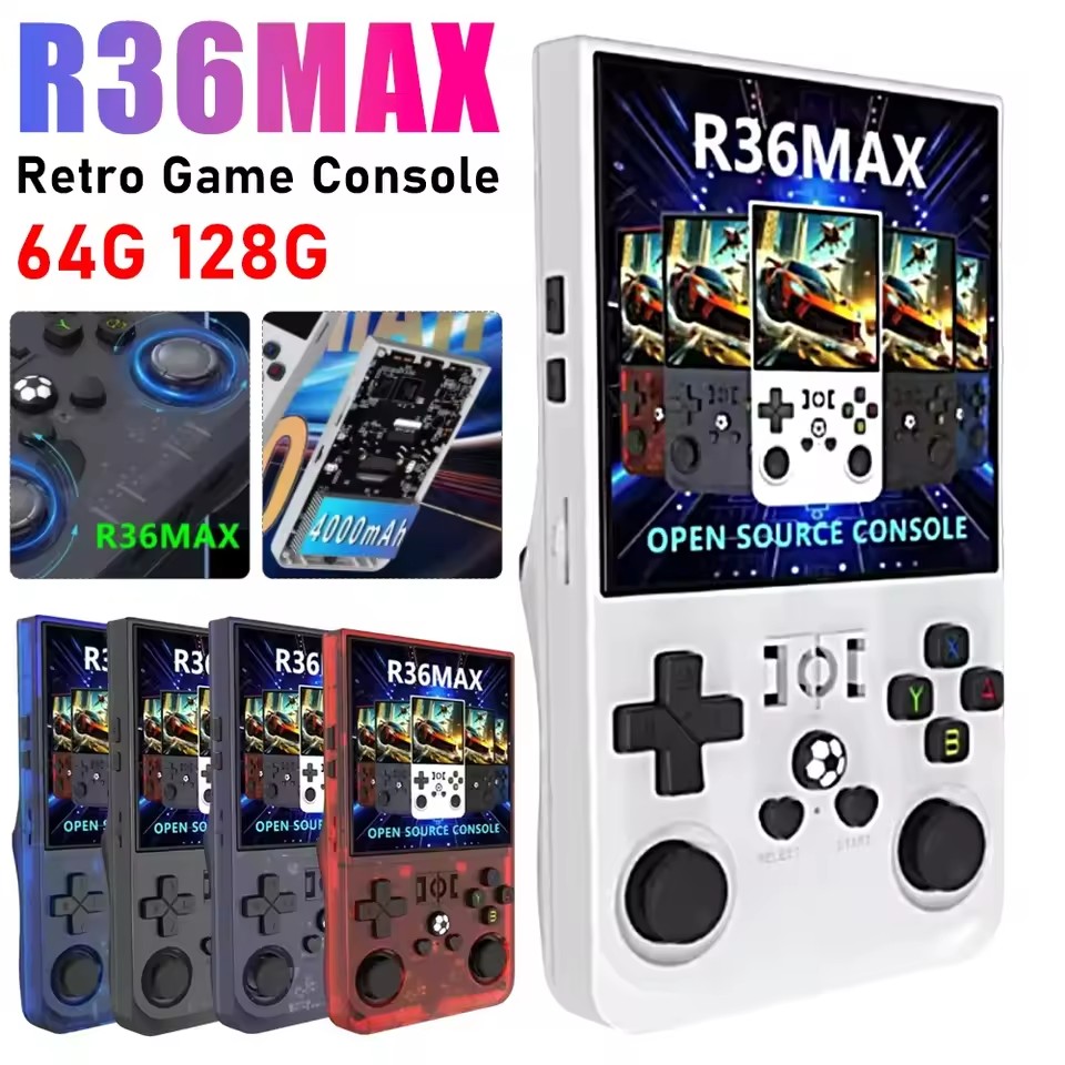 Retro Handheld Game Console R36S - R36MAX Konsol Game Genggam Retro R36S
