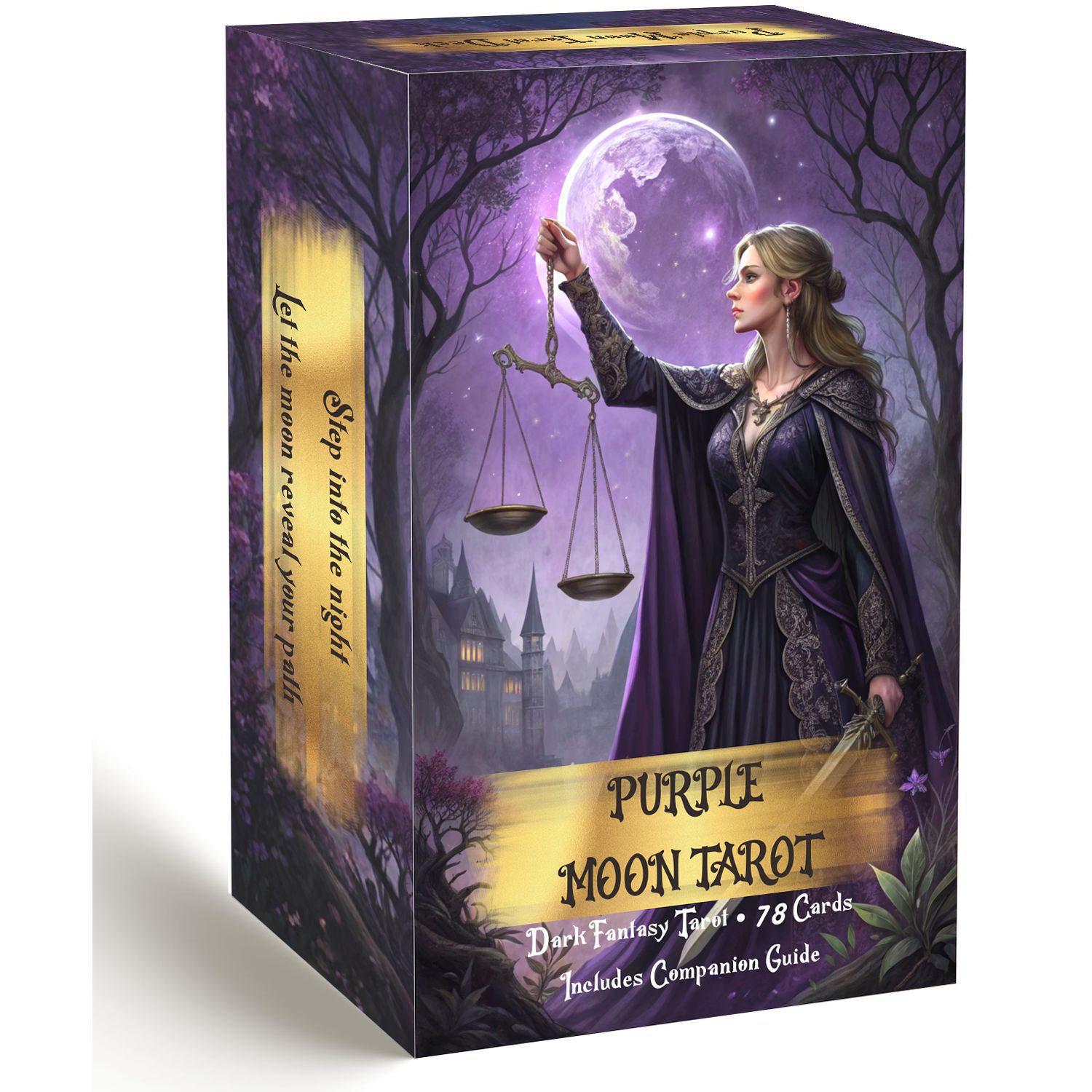 Tarot Cards Deck With Guidebook - Dek Kartu Tarot Purple Moon dengan