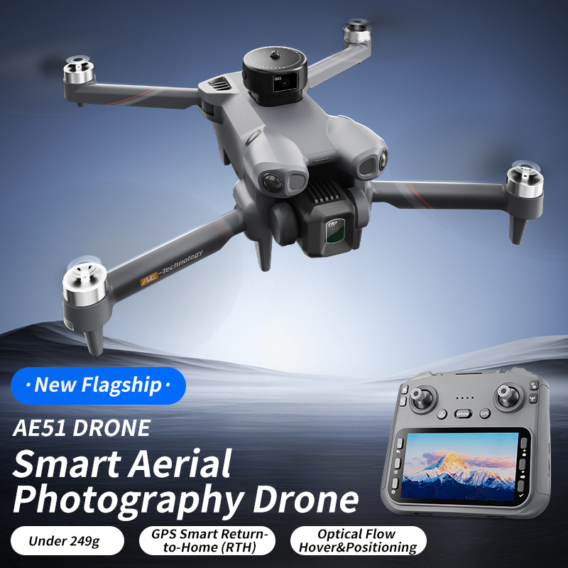 Fpv Brushless Rc Drone 4K - Drone Lipat RC Quadcopter AE51 GPS