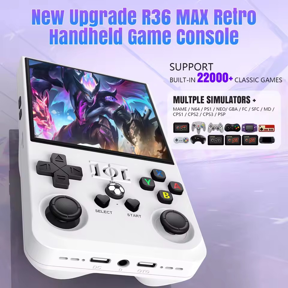 R36MAX Konsol Game Genggam Ret - Retro Handheld Game Console R36S ulasan dan harga