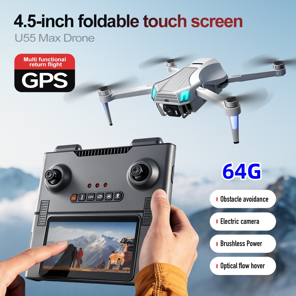 Drone NCZOBOE U55 Profesional  - Fpv Brushless Rc Drone 4K ulasan dan harga
