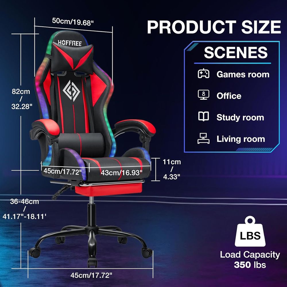 Kursi Gaming RGB dengan Speake - Video Games ulasan dan harga