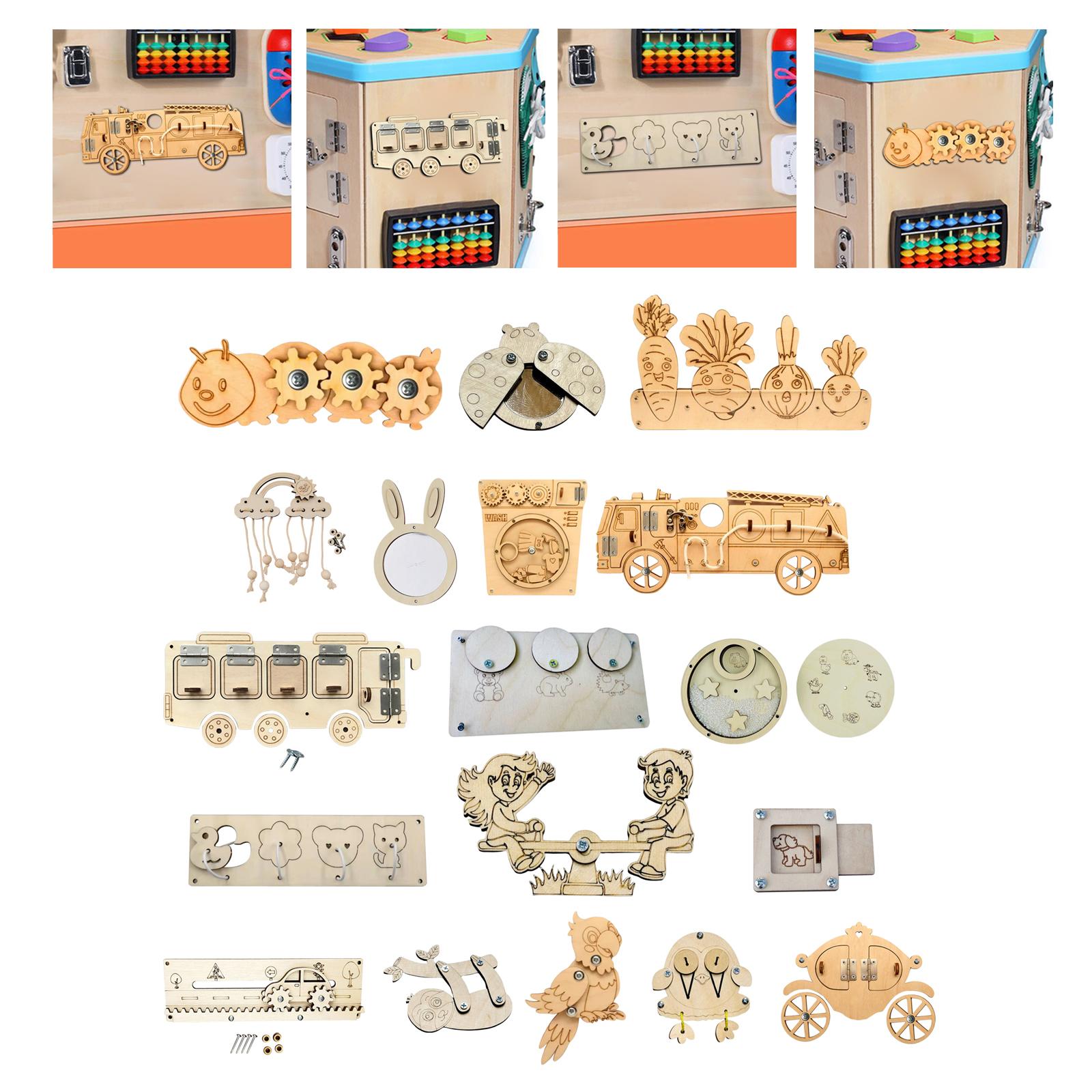 Bagian Papan Aktivitas Kayu Ma - Montessori Wooden Busy Board Toddler ulasan dan harga
