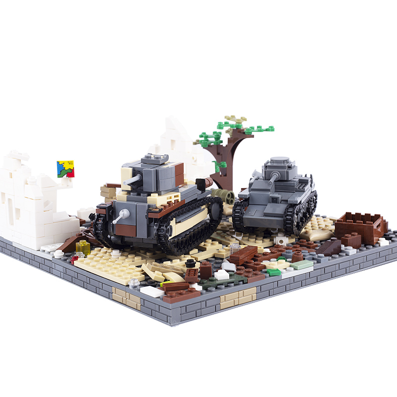WW2 Jepang Tank Militer Blok B - Lego Compatible Military Tank ulasan dan harga